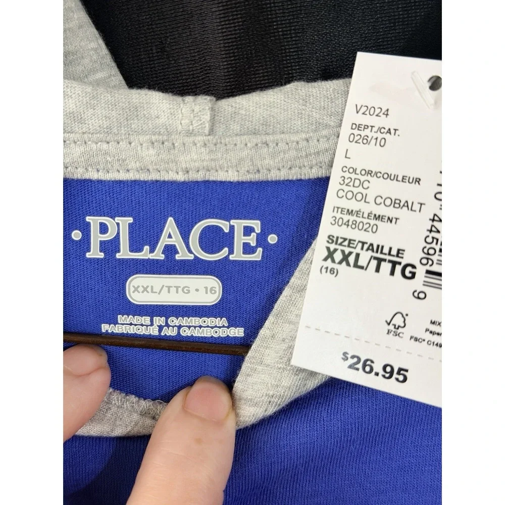 NWT JUNIOR BOYS XXL/TTG(16)‎ GAMER SHIRT BLUE MEASURMENTS IN DESCRIPTION (3015)